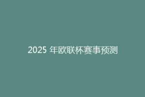 2025 年欧联杯赛事预测