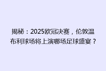 揭秘:2025欧冠决赛,伦敦温布利球场将上演哪场足球盛宴?