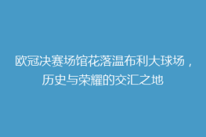 欧冠决赛场馆花落温布利大球场，历史与荣耀的交汇之地