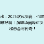 揭秘：2025欧冠决赛，伦敦温布利球场将上演哪场巅峰对决？揭秘悬念与传奇！