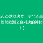 【2025欧冠决赛：罗马还是伦敦？揭秘欧洲之巅对决的神秘场馆！】