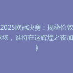 《2025欧冠决赛：揭秘伦敦地标球场，谁将在这辉煌之夜加冕？》