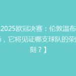 【2025欧冠决赛：伦敦温布利球场，它将见证哪支球队的荣耀时刻？】