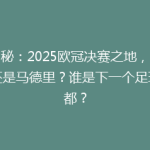 揭秘：2025欧冠决赛之地，伦敦还是马德里？谁是下一个足球之都？