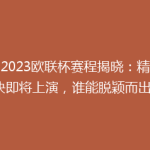 《2023欧联杯赛程揭晓：精彩对决即将上演，谁能脱颖而出？》