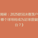 《揭秘：2025欧冠决赛落户伦敦，哪个球场将成为足球盛宴的舞台？》