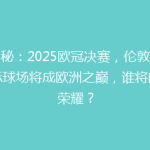 揭秘：2025欧冠决赛，伦敦新地标球场将成欧洲之巅，谁将问鼎荣耀？