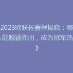 《2023欧联杯赛程揭晓：哪支球队能脱颖而出，成为冠军热门？》