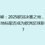 揭秘：2025欧冠决赛之地，伦敦新地标能否成为欧洲足球新传奇？