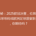 揭秘：2025欧冠决赛，伦敦新地标球场将成欧洲足球盛宴新舞台，你期待吗？