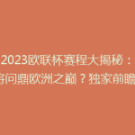 《2023欧联杯赛程大揭秘：谁将问鼎欧洲之巅？独家前瞻》
