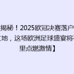 【揭秘！2025欧冠决赛落户神秘之地，这场欧洲足球盛宴将在这里点燃激情】
